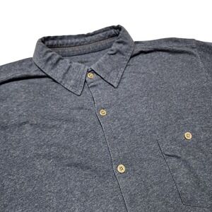 Kuhl Mens Shirt Organic Cotton Button Up Short Sleeve Casual Blue‎ Size L